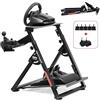 GTPLAYER Supporto del volante per il volante da gioco G923 G29 G920 T300RST500RS Force Feedback e cambio TH8A V1 - Poggiapiedi regolabile in altezza, rosso (Pro Red)