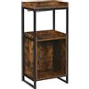 EasyComfort Mobile Portabottiglie Stile Industriale con Cantinetta Vini per 9 Bottiglie e Portacalici, Marrone