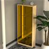 BAKAJI Scarpiera con Ante a Specchio Ribaltabili, Porta Scarpe con Ripiani a Ribalta e Maniglie, Struttura Salvaspazio Design Moderno, Ideale per Soggiorno, Ingresso, Salotto, Ufficio (4 Ante Bronzo)