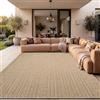 Paco Home Tappeto in iuta per interni-esterni - Naturale e nero, robusto ed elegante, ideale per il terrazza e il soggiorno, Dimensione:240x340 cm, Colore:Beige 5