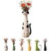 Generic Vaso stravagante fatto a mano a forma di gatto, stravagante vaso in ceramica a forma di gatto, grazioso vaso a forma di gatto per fiori o piante grasse, decorativo per casa e ufficio, mensola da