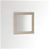 ARHome Specchiera Parete Modern, 60 x 60 Frassino Crema, Colore Legno, Specchio Parete Muro, Made in Italy