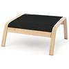 Vinylla - Copripoltrona di ricambio compatibile con sedia Ikea Poäng (poggiapiedi con design 2, poliestere, nero)