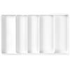 WUFANC 2 Pezzi Portaposate Da Cassetto,Espandibile Porta Posate da Cassetto Bianco | Profondità 27 cm, Estensibile fino a 45.5 cm Organizer Posate da Cassetto Di Dimensioni Regolabili, Forchette e Coltelli