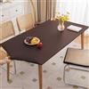 Morbuy Impermeabile Tovaglia Rettangolare con Bordo Elastico, Copritavolo Rettangolare con Elastico Tovaglie Esterno Antimacchia per Giardino, Picnic e Feste (Marrone,80x140cm)