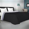 Viterbo Biancheria - Copriletto Una Piazza e Mezza Estivo e Primaverile Leggero 200x250cm, Trapuntino Una Piazza e Mezza Double Face Made in Italy (Una Piazza E Mezzo (882), Grigio/Nero)