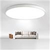 JDONG LED 54W Round Flat White Plafoniera Ø50CM moderno bianco naturale 4000K camera da letto ufficio soggiorno cucina seminterrato balcone ultra sottile 4CM