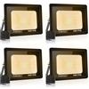 toobettp 4PCS Faretto LED 50W, 5000LM 3000K Faretti LED da Esterno Per Giardino