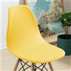 SUIOKPO Coprisedie con Schienale, Impermeabile Fodere Coprisedia Elasticizzato Sedia Scandinave Fodere Coprisedia per Sedia Lavabile Fodere per Sedia da Soggiorno Cucina per Casa,Giallo,2 PCS