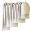 xocome 12PCS Custodia Porta Abiti, 4 Taglie di Copriabiti Antipolvere per Vestiti Trasparenti, PEVA Lavabile Buste per Abiti, Copertura Vestiti con Cerniera