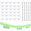 PUNTO ES LIGHTING Clip Staffa di montaggio per neon LED 6 x 12 mm - Confezione da 30 pezzi - Morsetti di fissaggio in plastica con viti per installazione interna