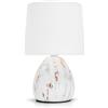 Aigostar Lampada da Tavolo in Ceramica, Moderna Lampada da Comodino con Paralume in Tessuto, Attacco E14, max.40W, Abat Jour da Comodino per Camera da Letto, Soggiorno (senza Lampadina) -H255mm