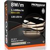 Eurocali Striscia LED 5 metri Professionale 24V 40W 8 W/mt - Striscia Monocolore da 630 LED 126 LED/mt e 5500 Lumen 1100 Lm/mt 137 Lm/W - Luce Bianco Caldo 3000K