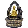 Uziqueif Buddha Seduto Meditation Fontana da interni, cascata, fontana da tavolo per interni Zen Meditazione, decorazione rilassante per casa, ufficio, camera da letto,D'oro,Buddha E