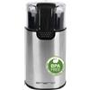 EMERIO CG-125372 Macinacaffè elettrico in acciaio inossidabile 60g Macinacaffè Macinacaffè per chicchi di caffè e noci in acciaio inox doppio coltello coperchio di sicurezza BPA Free antiscivolo 150W