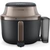 Philips Steam Airfryer 5000 Series Friggitrice ad aria calda con funzione di cottura a vapore, Steam, Airfry, SteamFry, 7,2 l, finestra di visualizzazione, rivestimento in ceramica senza PFAS, pulizia