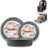 ARCA, Set 3 Teglie Rotonde 16/18/20 cm per Friggitrice ad Aria e Forno, Antiaderenti e Adatte alla Lavastoviglie, Ideali per Torte e Altre Ricette, in Alluminio, Made in Italy