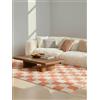 RugVista Chessie, Tappeto, Moderni, 200 x 300 cm, Rettangolare, Pelo medio, Soggiorno, Camera da letto, Lavabile solo a secco, Coral/Off Bianco
