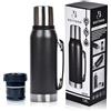 BOTTOSO Termos Mate 1 Litro - Borraccia Termica in Acciaio Inox con Beccuccio di Precisione Anti-Goccia - Bottiglia Acqua Riutilizzabile e Thermos Caffè - Isolamento Termico 24 Ore - Senza BPA