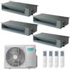 HISENSE CONDIZIONATORE HISENSE CANALIZZABILE QUADRI SPLIT 9000+9000+9000+9000 BTU INVERTER 4AMW81U4RJC A++ R32