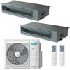 HISENSE Condizionatore Hisense Canalizzabile Dual Split 18000+18000 BTU Inverter 5AMW105U4RQC A++ R32