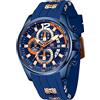 KXAITO Orologio sportivo analogico da uomo, orologio militare per esterni, a LED, cronometro, digitale, elettronico, grande, doppio schermo, impermeabile, tattico, da uomo, 0350 g Blu, L, Cronografo