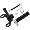 VIRELLO Pompa per bici ad alta pressione, 120 psi, portatile, mini con tubo per valvole Presta/Schrader, CNC, alluminio, per strada, MTB, pallacanestro, calcio, nero
