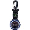 Wablissia Cronometro multifunzione tascabile con bussola e retroilluminazione, timer digitale moschettone clip per escursionismo e campeggio, verde (blu)