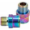 Fxzqgnh 2 Pezzi Prolunga Asse Pedale Acciaio Al Cromo-Cromo-Vanadio Protegge la Filettatura Della Pedivella per Ciclisti, Mountain Bike, Bici da Strada, Oro, 16mm - Coppia Sinistra E Destra