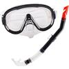 Hellery Set Maschera E Boccaglio da Sub, Maschera da Nuoto Professionale Leggera per Uomo E Donna Adulti, Occhialini da Immersione, per Nuoto E Sport Acquatic, Nero