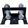 KQFCAZRE Supporto per Bilanciere per Rack Da Squat, Gancio per Bilanciere, Montaggio Verticale Su Rack, Salvaspazio, Può Contenere Due Bilancieri, per Riporre, Nero