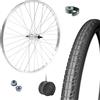 MADICKS Ruota Anteriore Bicicletta 28" x 1.75 (700x35) Completa con Cerchio, Copertone e Camera d'Aria - City Bike, Trekking, Passeggio - Alluminio/Acciaio - Dadi di Fissaggio e Flap Inclusi