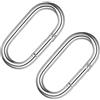 OWAYOTO Moschettone a clip da 10,2 cm, resistente, forma ovale, 2 pezzi, 10 x 100 mm, per amaca, sacchi da boxe, altalena, attrezzature da palestra, campeggio, escursionismo
