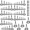 Fairsailrain Fishing Rod Guide Ring Kit, 85pcs Single Foot Ceramic Eye Set with Top Ring, Stainless Steel Frame for Sea Rod Repair