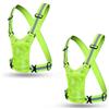 JYYWTSI 2 Pezzi Gilet di Sicurezza Riflettente Regolabile, Gilet Riflettente 360° con Tasca Frontale, per Bici Corsa Jogging Trekking Uomo Donna