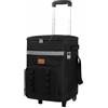 Hellery Borsa Termica Trolley Impermeabile Frigo Portatile a Rotelle Tessuto Oxford Resistente Carrello Frigo Pieghevole per Campeggio, Cachi