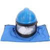 NOENNULL Casco sabbiato con presa d'aria per protezione di sicurezza, copertura sabbiata con lente trasparente per lavori di costruzione, in tela ABS/gomma, confezione da 1