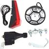 Weduspaty Luci dinamo della bici Set Bicycle Fiocella anteriore LED posteriore Accessori per ciclo di sicurezza di sicurezza, set di luci del generatore di bici
