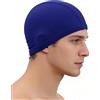KQOZG Cuffia da Nuoto in Tessuto - Comoda, Resistente, Eccezionalmente Elastica, Adatta per Uomo e Donna (Blu)