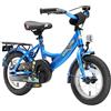 BIKESTAR Bicicletta bambini 3-5 anni ★ Bici bambino bambina 12 pollici Freno a pattino e freno a retropedale ★ 12" Classico Edition blu