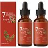 BAInuai Hair Growth Oil, Hair Grow 7 in One Essential, Deep Scalp Nourishing Hair For Thicker Fuller Hair, Repair Dry Hair, Strengthen Roots, Formula Lightweight Non-Greasy per uomini e donne (2 pezzi)
