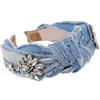 Brillabenny CERCHIETTO FERMA CAPELLI DONNA TURBANTE ELEGANTE CERIMONIA PARTY POIS VELLUTO SETA Brillabenny (CRYSTAL JEANS)