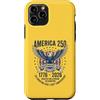 Patriotic July 4th Semiquincentennial Ce Custodia per iPhone 11 Pro Anniversario americano USA 1776-2026 Quarter Millennium 250