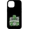Kids Football Soccer Birthday Boy Appare Custodia per iPhone 15 Rete da calcio per 9° compleanno, per bambino di 9 anni