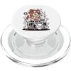 Mens Womens Kids Cool Animal Bear Drumme Punk Teddy Bear Rocker batterista amante regalo uomo donna bambini PopSockets PopGrip per MagSafe