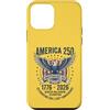 Patriotic July 4th Semiquincentennial Ce Custodia per iPhone 12 mini Anniversario americano USA 1776-2026 Quarter Millennium 250