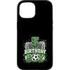 Kids Football Soccer Birthday Boy Appare Custodia per iPhone 15 Rete da calcio per 5° compleanno, 5 anni, tema calcio