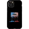 Paint Dripping Patriotic 4th of July US Custodia per iPhone 11 Pro Nastro a cassetta retrò anni '80 bandiera americana USA Drip Graffiti