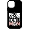 Siamese Cat Mama Feline Lover Funny Custodia per iPhone 12 mini Orgoglioso gatto siamese mamma
