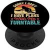 Retro Music Design Mi dispiace non posso avere piani con il mio giradischi Retro DJ PopSockets PopGrip Adesivo